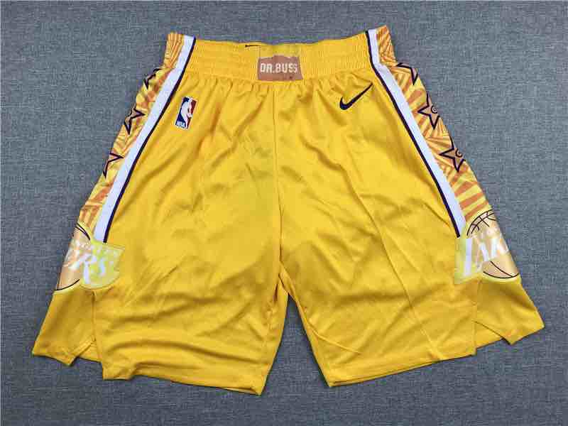 NBA Los Angels Lakers YEllow NEW shorts
