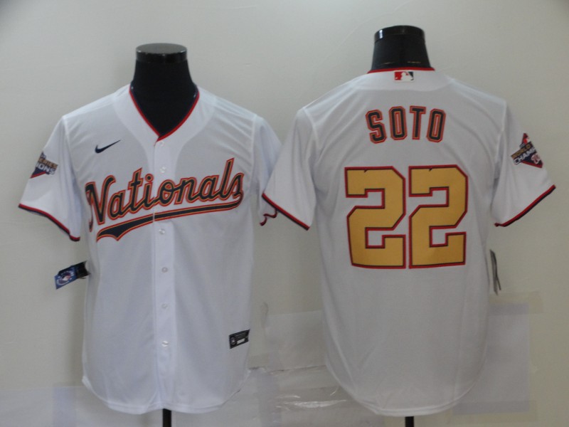 MLB Washington Nationals #22 Soto White Elite Jersey