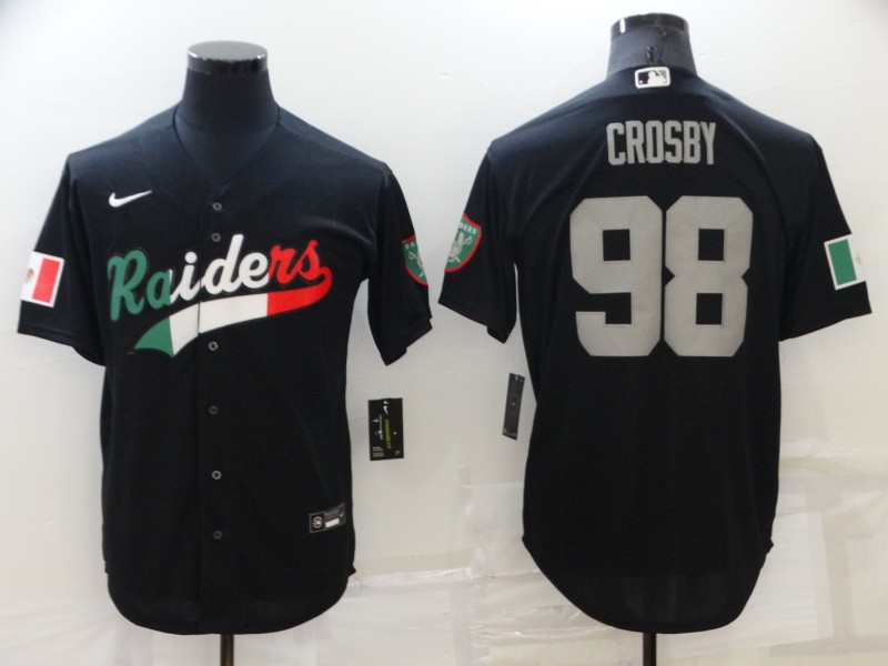 NFL Oakland Raiders #98 Crosby Joint-designed  Black Jersey