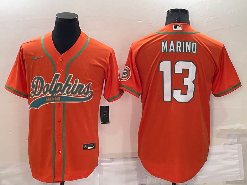 NFL Miami Dolphins #13 Marino Orange Joint-design Jersey