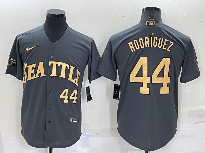 MLB Seattle Mariners #44 Rodriguez Grey All Star Jersey
