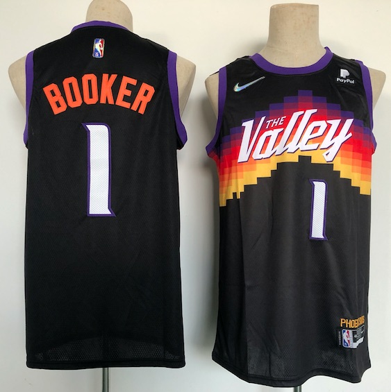 NBA Phoenix Suns #1 Booker Black Jersey