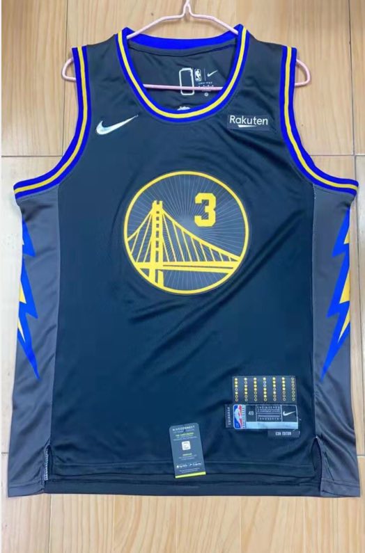 NBA Golden State Warriors #3 Poole Black Game Jersey