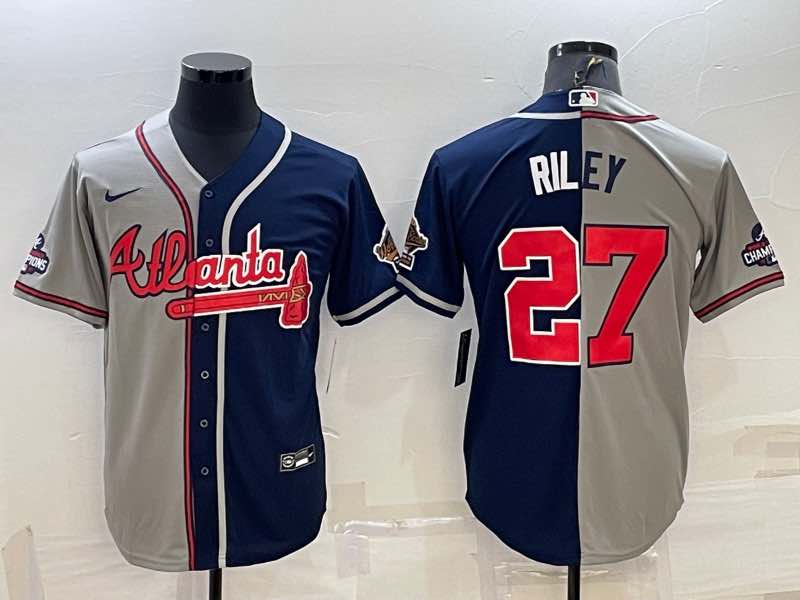 MLB Atlanta Braves #27 Riley Half Jersey