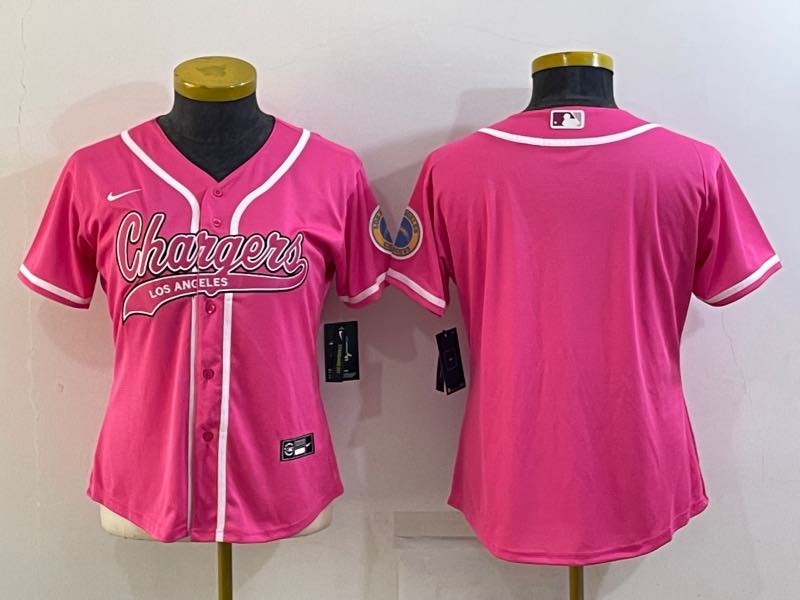 Womens NFL San Diego Chargers Pink Joint-design Jersey