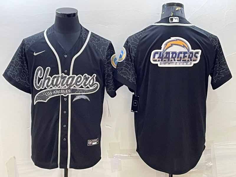 NFL San Diego Chargers BLack Joint-designed Jersey