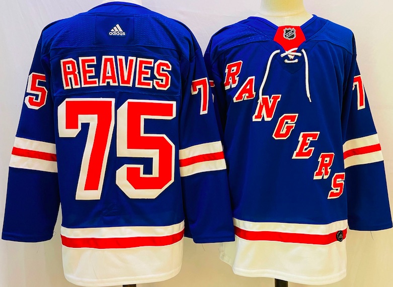 NHL New York Rangers #75 Reaves Blue New Jersey