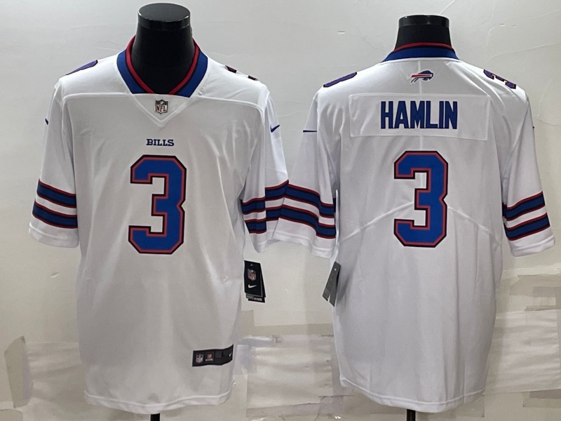 NFL Buffalo Bills #3 Hamlin White Vapor Limited Jersey