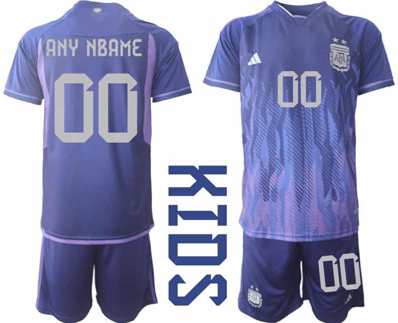 Argentina Away  custom Football Jersey Suit