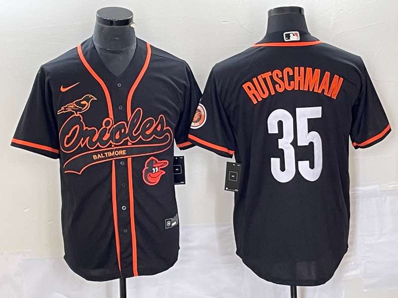 MLB Baltimore Orioles #35 Rutschman  Black Jersey