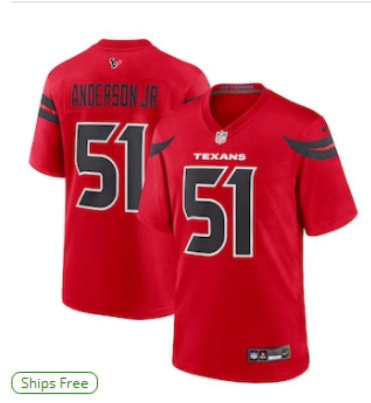 NFL Houston Texans #51 Will Anderson Jr Red Limited Jersey
