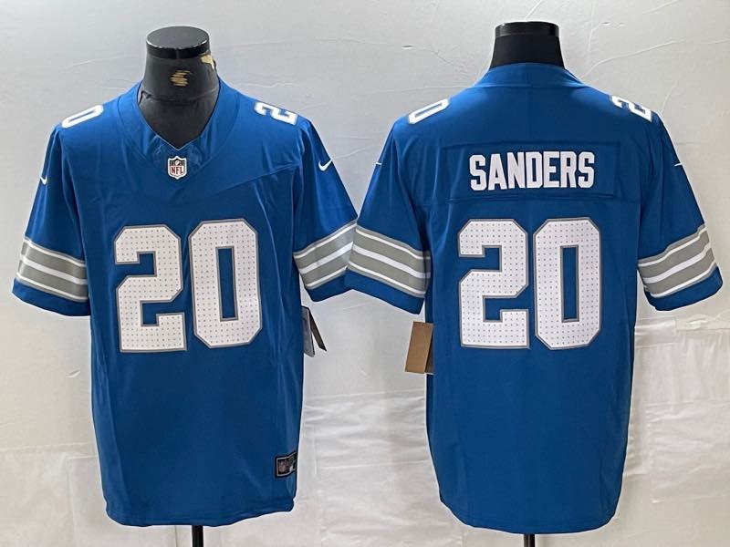 NFL Detriot lions #20 Sanders Blue New Jersey