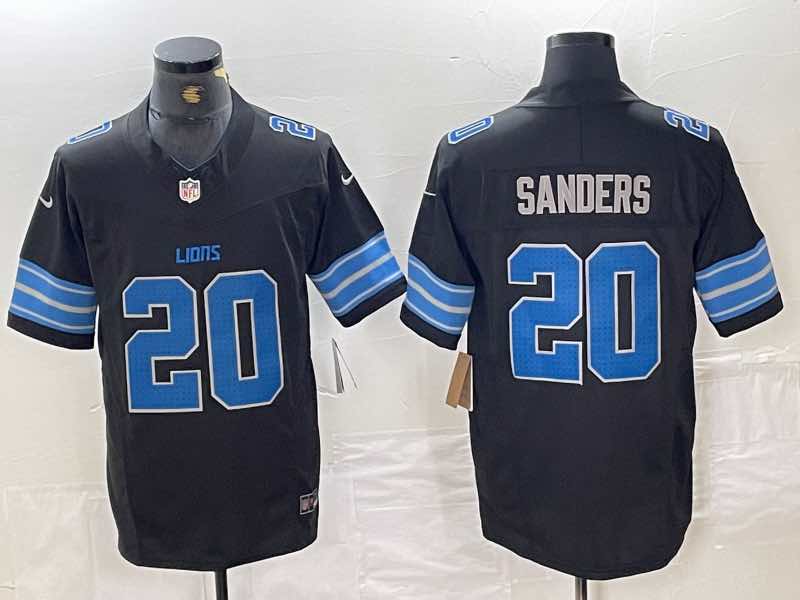 NFL Detriot lions #20 Sanders Black New Jersey