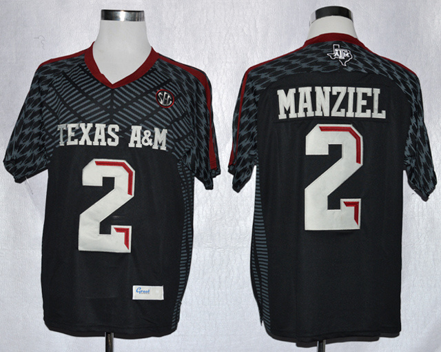Texas A&M Aggies #2 Manziel Black Jersey