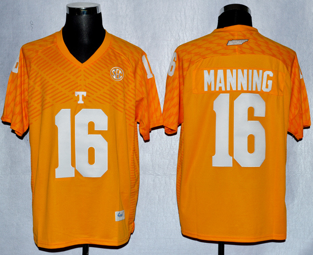 Tennessee Volunteers Peyton Manning 16 Orange College Football Jersey