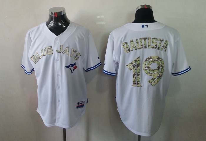MLB Toronto Blue Jays #19 Bautista White Camo jerseys