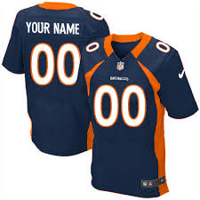 Customized Elite NFL Blue Color Nike Denver Broncos Jersey