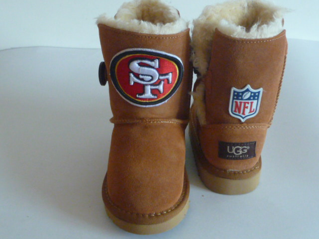 NFL San Francisco 49ers Cuce Shoes Kids Fanatic Boots Tan