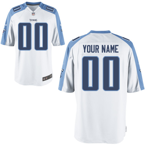 Nike Tennessee Titans Customized Game White Jersey