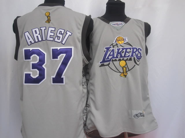 Ron Artest Grey Lakers Jersey