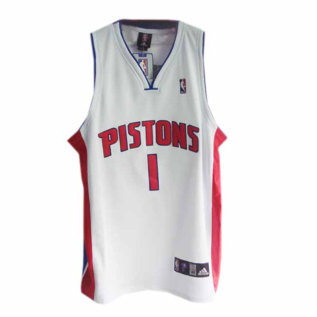 white C.Billups Road NBA Detroit Pistons #1 Jersey
