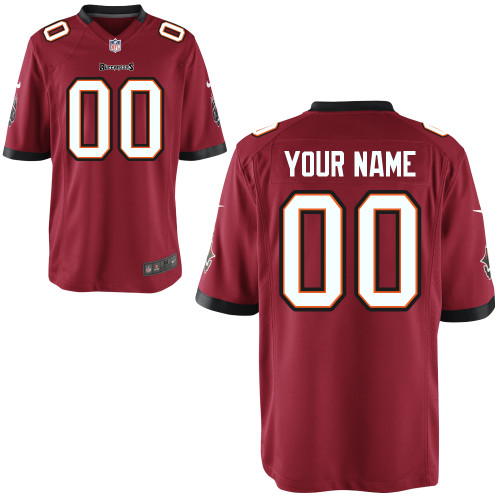 Red Buccaneers Customized Game Youth Nike Jersey