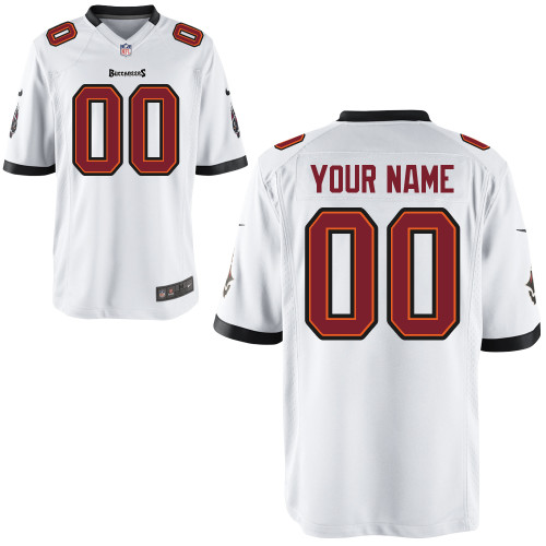 White Buccaneers Customized Game Youth Nike Jersey