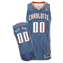 Charlotte Bobcats Blue #00 Your Name Road Custom NBA Jersey