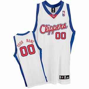 White Los Angeles Clippers #00 Your Name Custom NBA Jersey