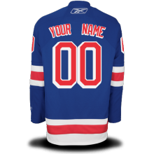 Blue New York Rangers #00 Your Name Home Premier Custom NHL Jersey