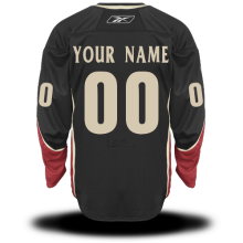 #00 Your Name Third EDGE Custom Phoenix Coyotes Jersey in Black