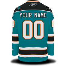 Green #00 Your Name Home Premier Custom NHL San Jose Sharks Jersey