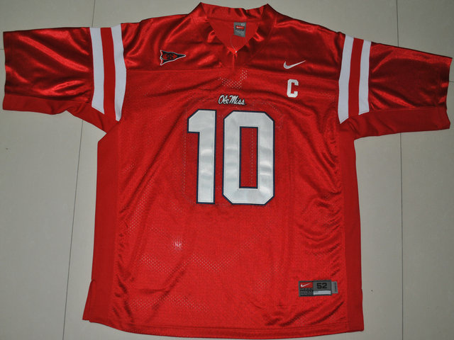 Ole Miss Rebels Eli Manning 10 Red College Football Jersey